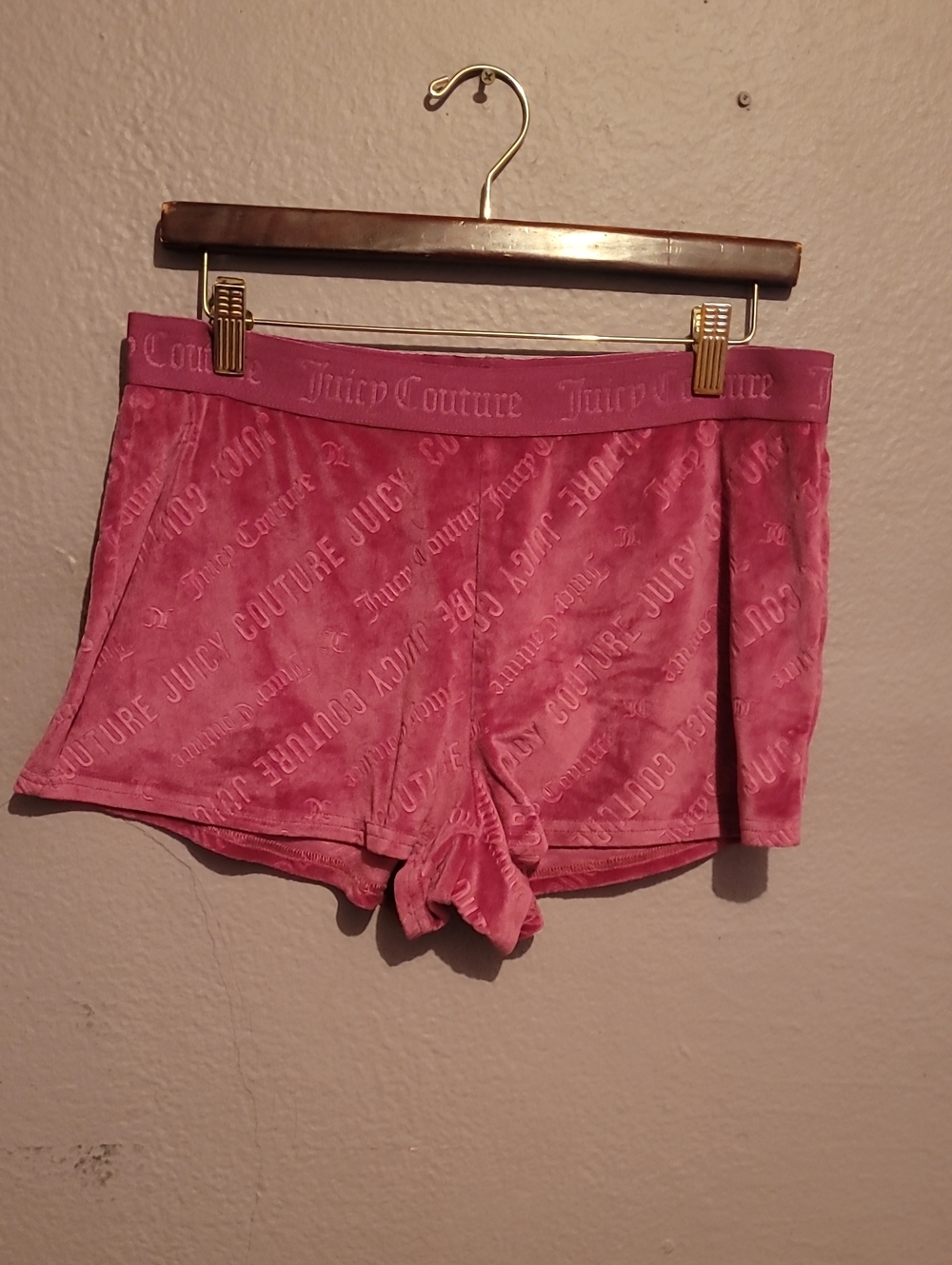 Juicy Couture Hot Pink Velour Lounge Shorts